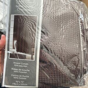 Famous Home Soho Waffle Chocolate Shower Curtain